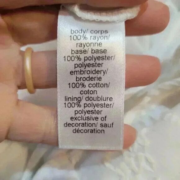 Maurices Women’s White Rayon Lined 3 Button Down Spaghetti Strap Mini Sundress - Picture 4 of 10